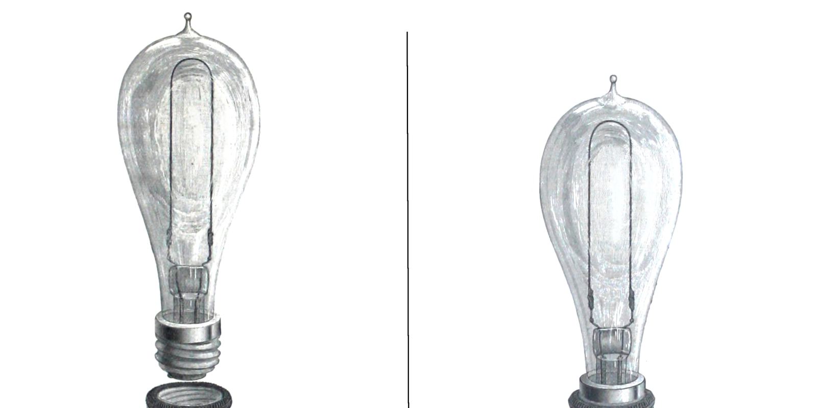 An early Edison incandescent lamp and socket